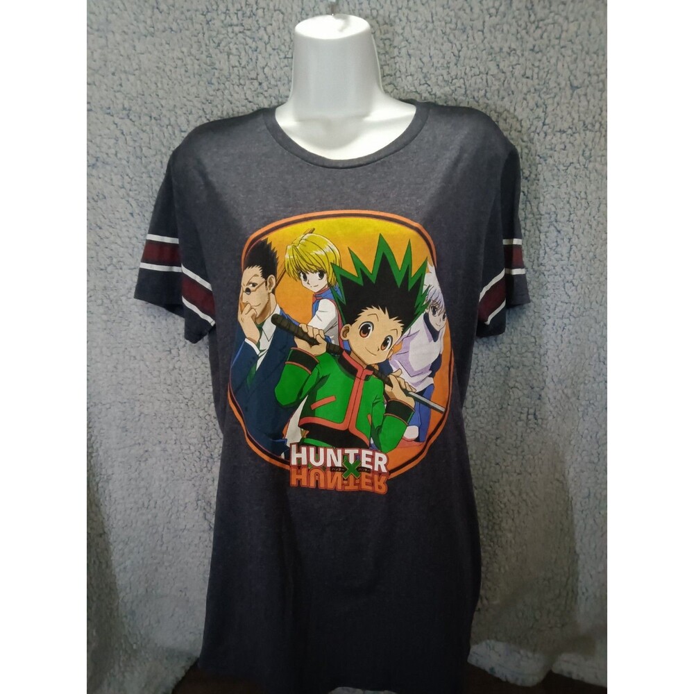(#2) Hunter X Hunter T Shirt Unisex Medium Gray Short Sleeve Anime Manga